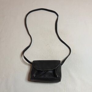 Elegant Black Leather Crossbody Bag